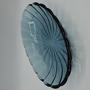 Fenton Glass American Legacy Collection Federal Blue 8" Oval Relish Dish #1618